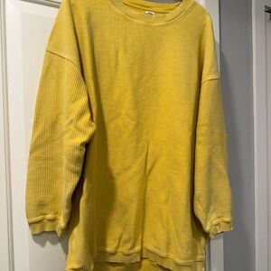 Aerie Bright Yellow Crew Neck Sweater